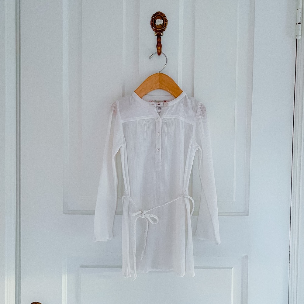 Bonpoint white beach coverup cotton dress